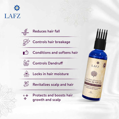 Lafz Essential Hair Oil and Anti-Dandruff Shampoo Combo Pack