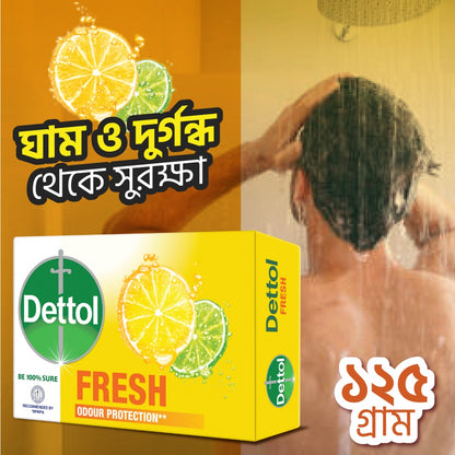 Dettol Citrus Fresh Bathing Bar Soap With Odour Protection