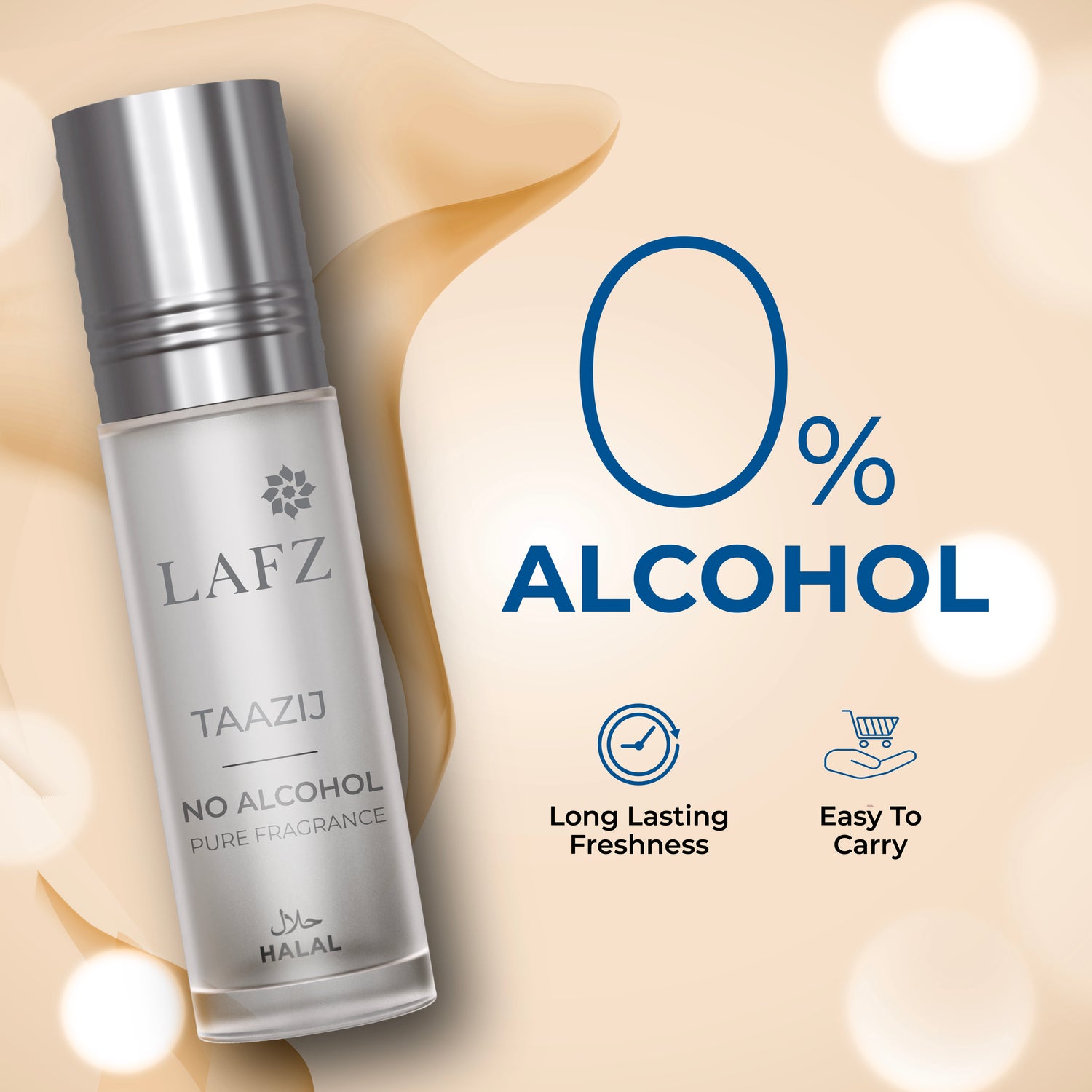 Lafz Pure Fragrance No Alcohol Perfume Roll On (8ml) - Taazij