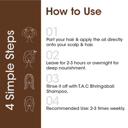 TAC- The Ayurveda Co. Bhringabali Hair Oil for Hair Growth (100ml)