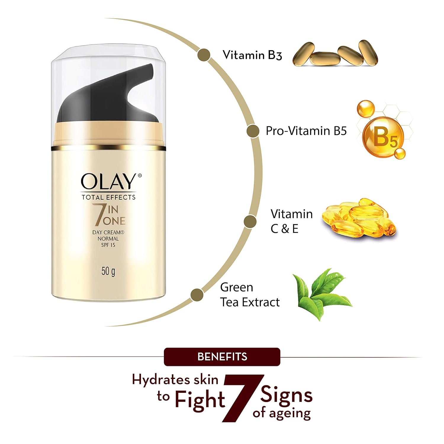 Olay Total Effects 7 in One Day Cream SPF 15 (50gm)