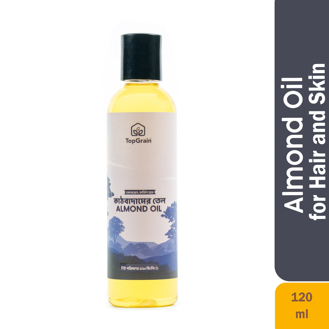 TopGrain Almond Oil for Hair and Skin (120ml)