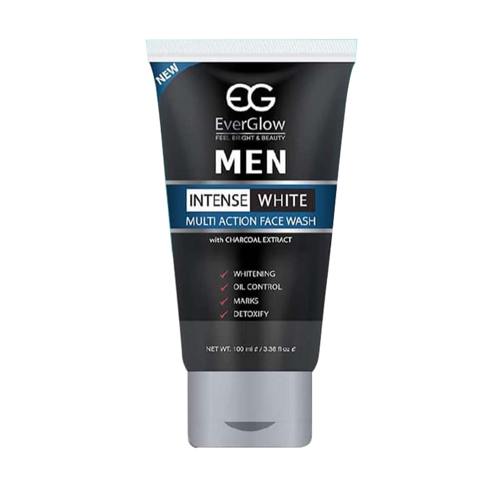 Everglow Intense White Men Face Wash Charcoal Extract (100ml)