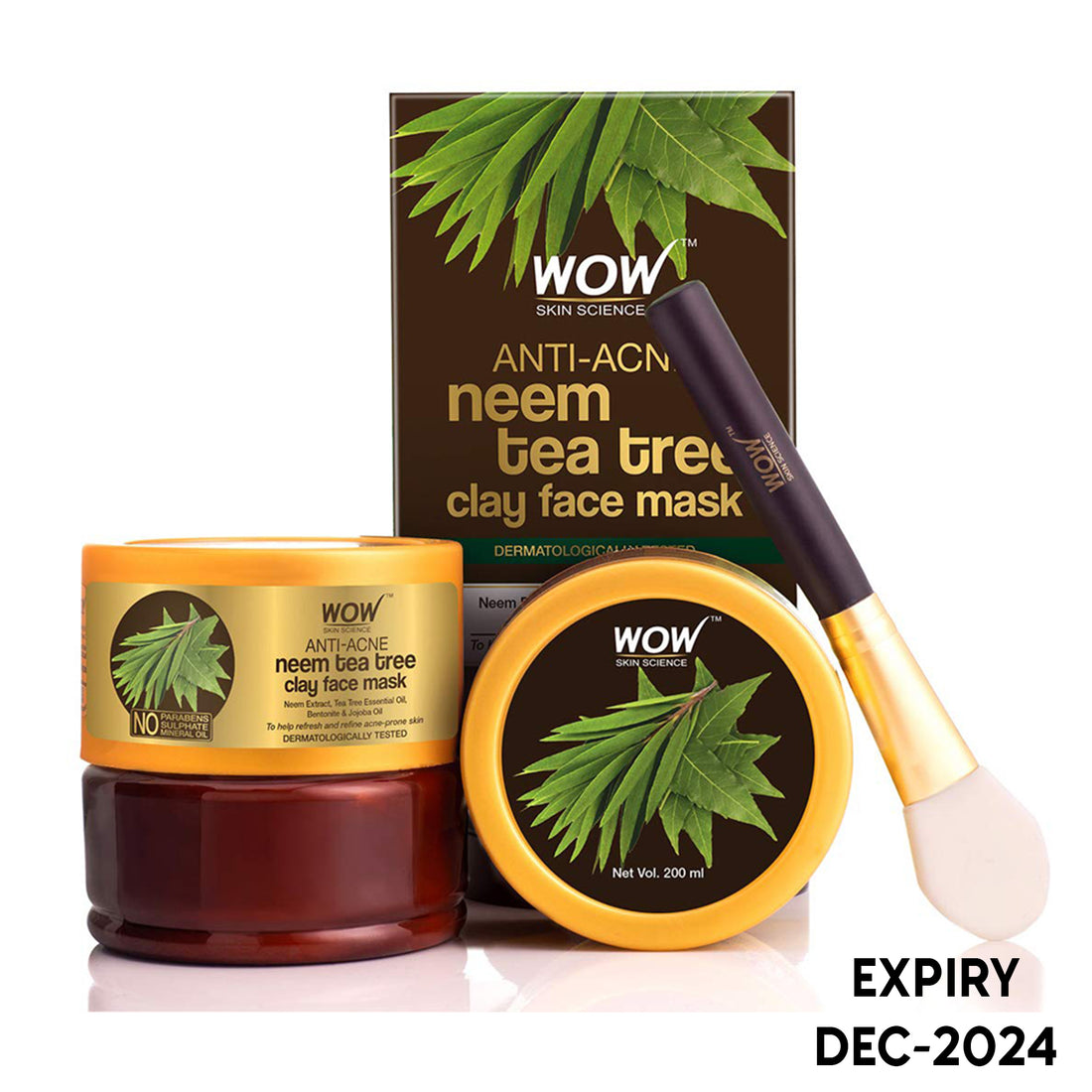 Wow Skin Science Anti Acne Neem and Tea Tree Clay Face Mask (200ml)