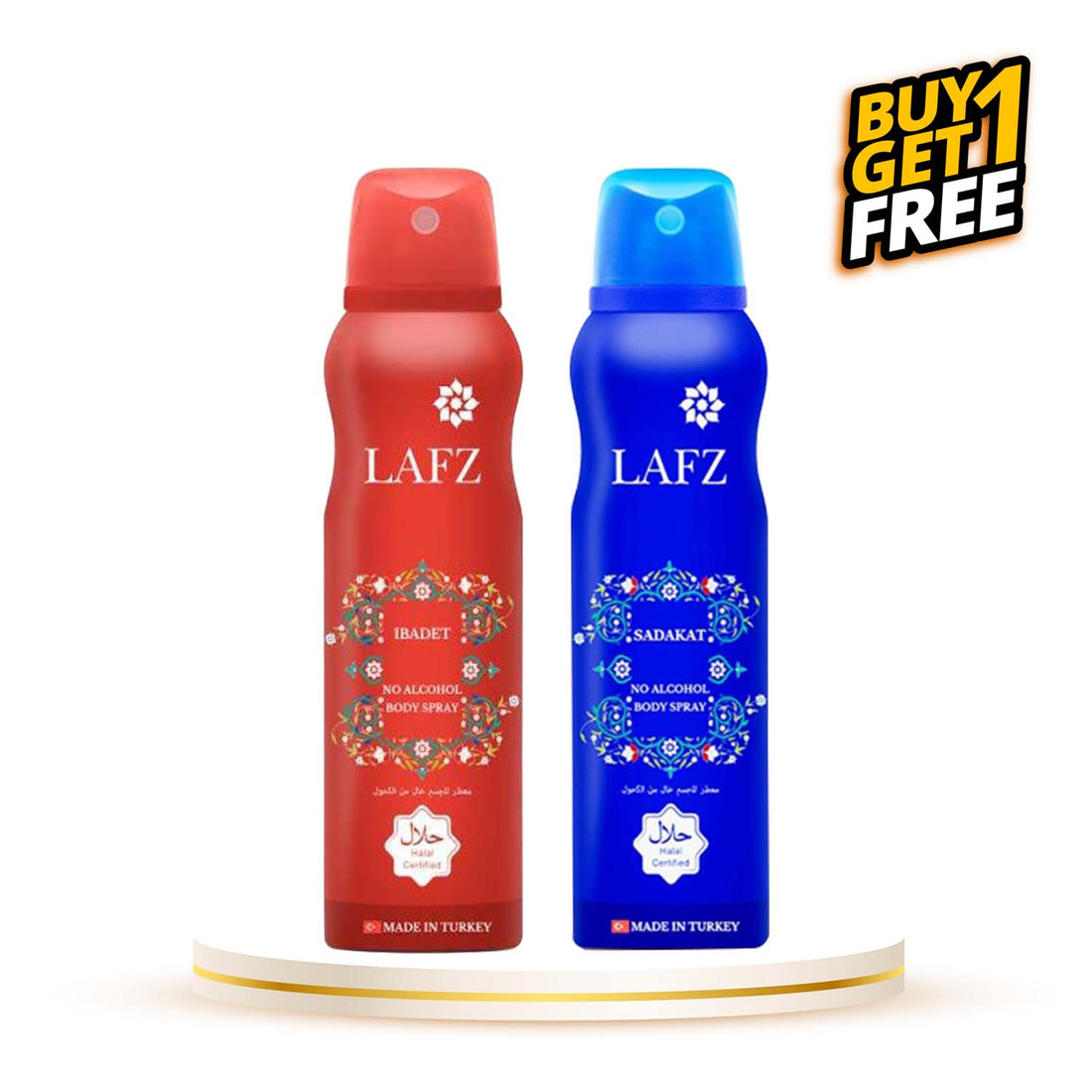 LAFZ Halal Body Spray (90gm) Sadakat &amp; Ibadet - B1G1