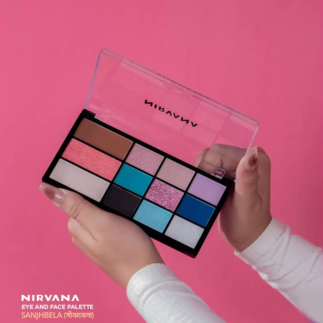 Nirvana Color Eye Shadow Palette - Sanjhbela (27gm)