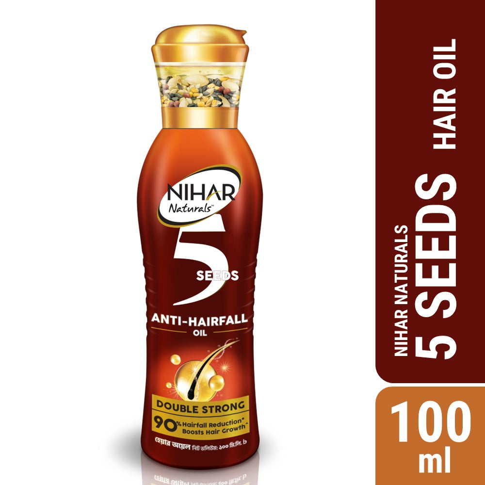 Nihar 5 Seeds Anti-Hairfall Double Strong Oil (100ml)
