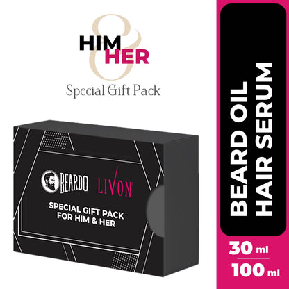 Beardo Special Gift Pack - Beardo GodFather Beard Oil 30ml &amp; Livon Hair Serum 100ml