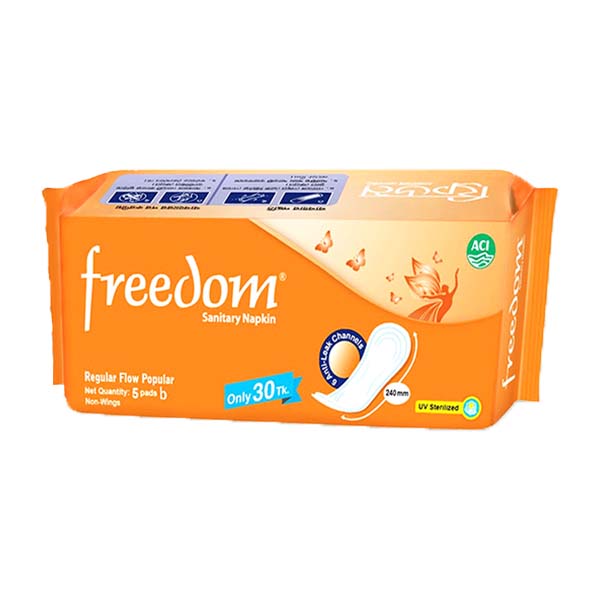 Buy Freedom Sanitary Napkin Regular Flow Popular Online at Best Price