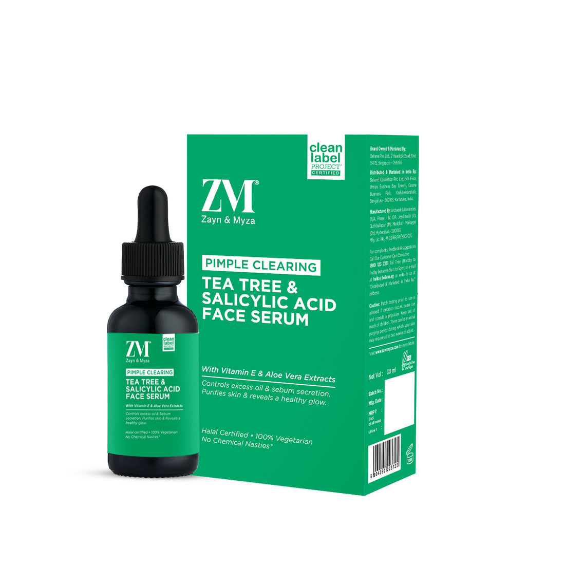 Zayn &amp; Myza Tea Tree &amp; Salicylic Acid Face Serum (30ml)