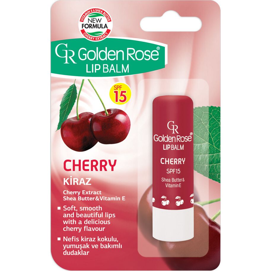 Golden Rose Lip Balm SPF-15 (4.6g) - Cherry