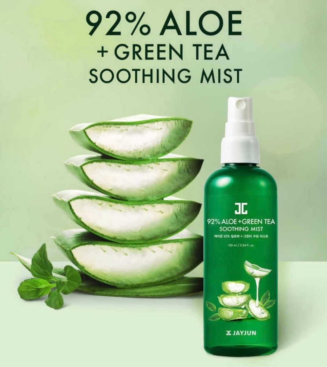 JAYJUN 92% Aloe and Green Tea Soothing Mist (155 ml)