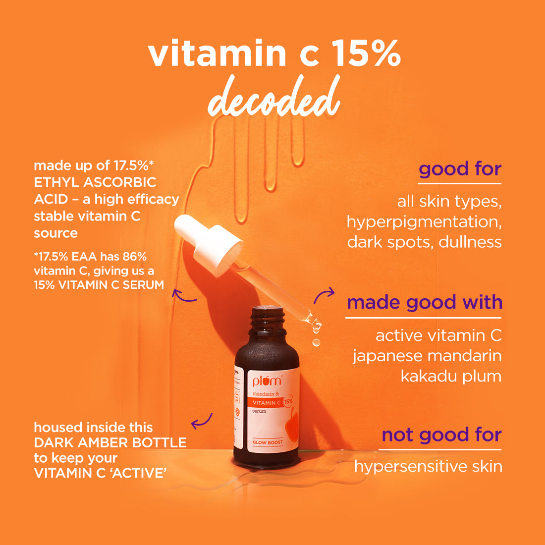 Plum 15% Vitamin C Face Serum with Mandarin (20ml)