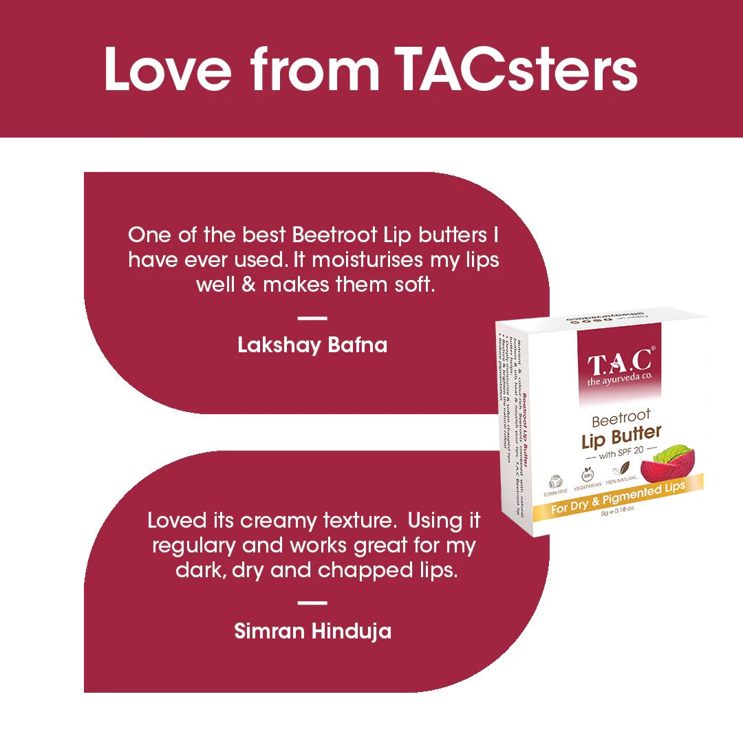 TAC - The Ayurveda Co. Beetroot Lip Butter (5gm)