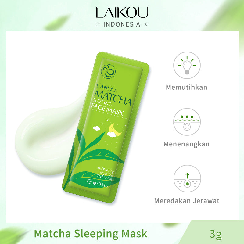 Laikou Matcha Sleeping Face Mask (15 Pcs)