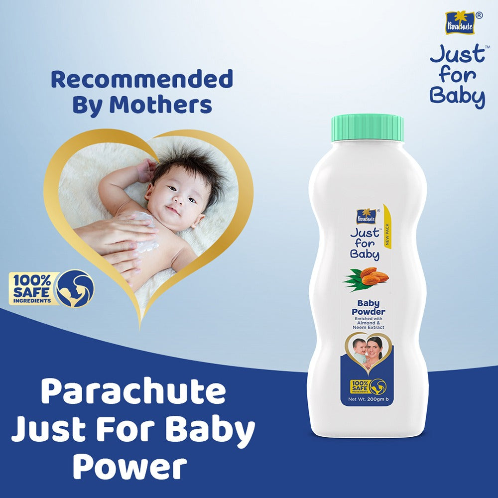 Parachute Just for Baby - Baby Powder 200g (Baby Soap 75g Free)