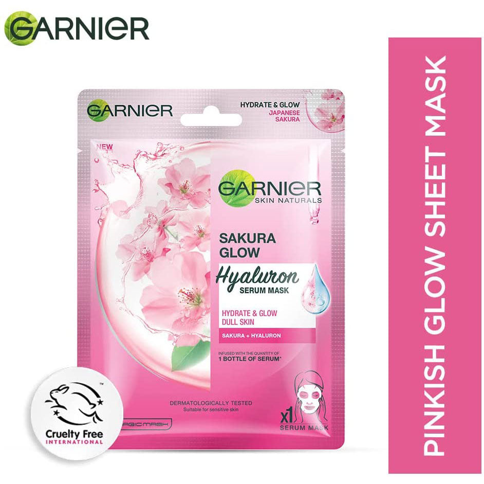 Garnier Sakura Glow Serum Sheet Mask (28gm)