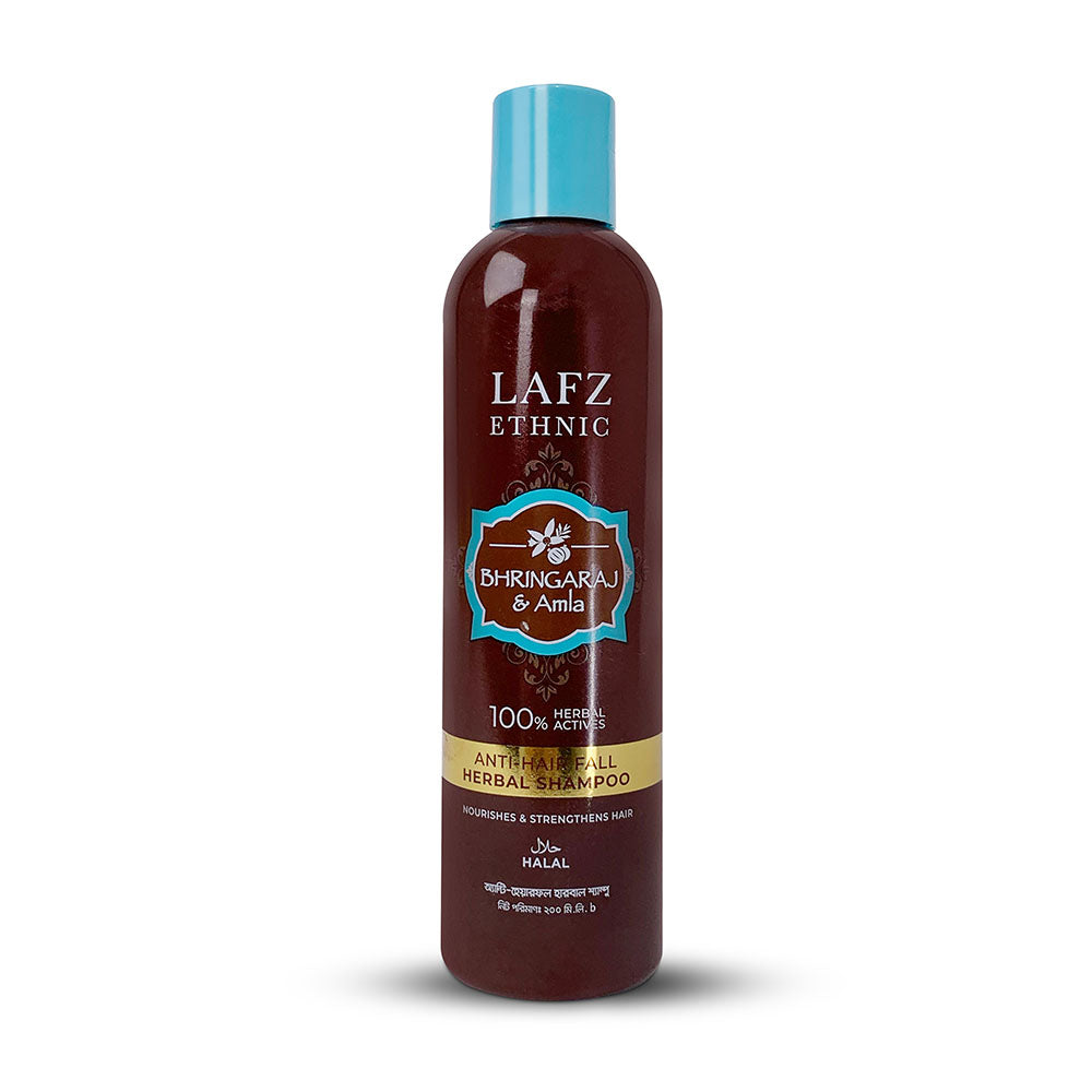 Lafz Ethnic Bhringaraj and Amla Anti-Hair Fall Herbal Shampoo (200ml)