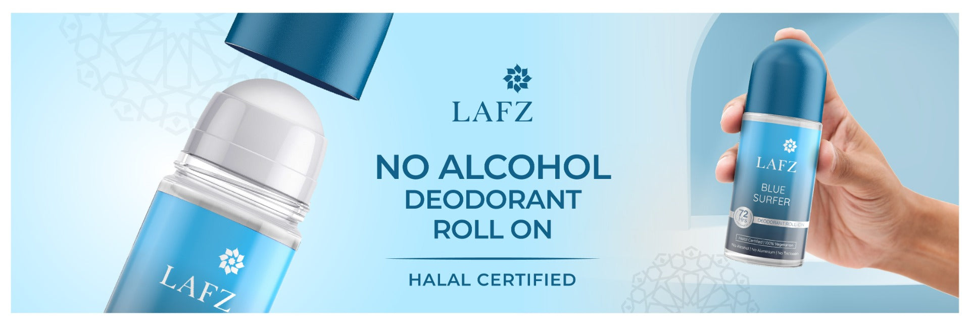 LAFZ No Alcohol Roll On Deodorant Blue Surfer for Men (50ml)
