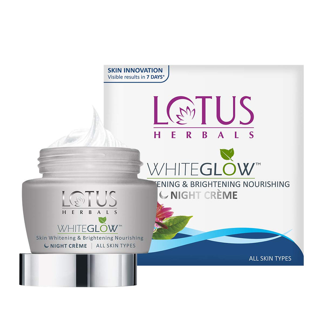 Lotus Herbals White Glow Skin Whitening and Brightening Nourishing Night Creme (40gm)