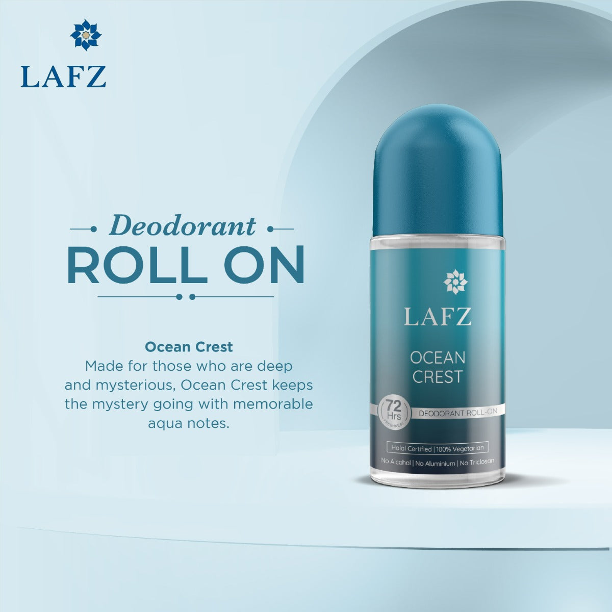 LAFZ No Alcohol Roll On Deodorant Ocean Crest for Men (50ml)