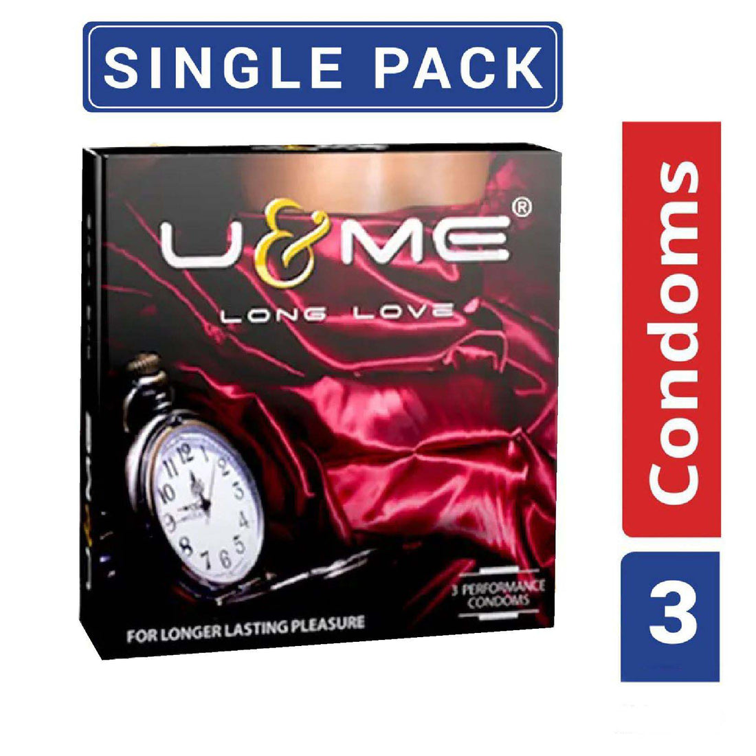 U&amp;Me Long Love Condom 3 piece