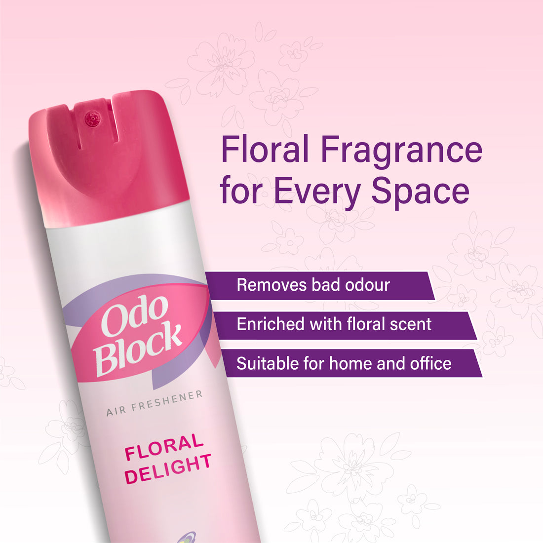 Odo Block Air Freshener (300ml) - Floral Delight