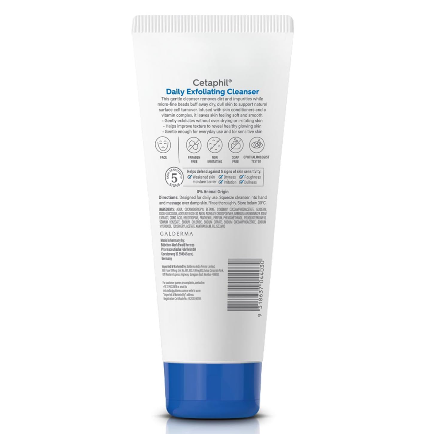 Cetaphil Face Wash Daily Exfoliating Cleanser (178ml)