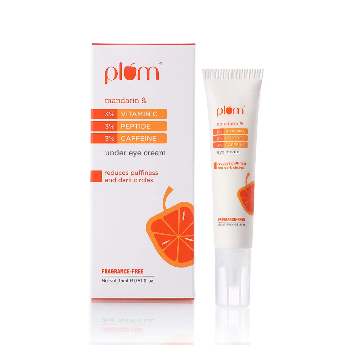 Plum 3% Vitamin C 3% Peptide &amp; 3% Caffeine Eye Cream With Mandarin (15ml)