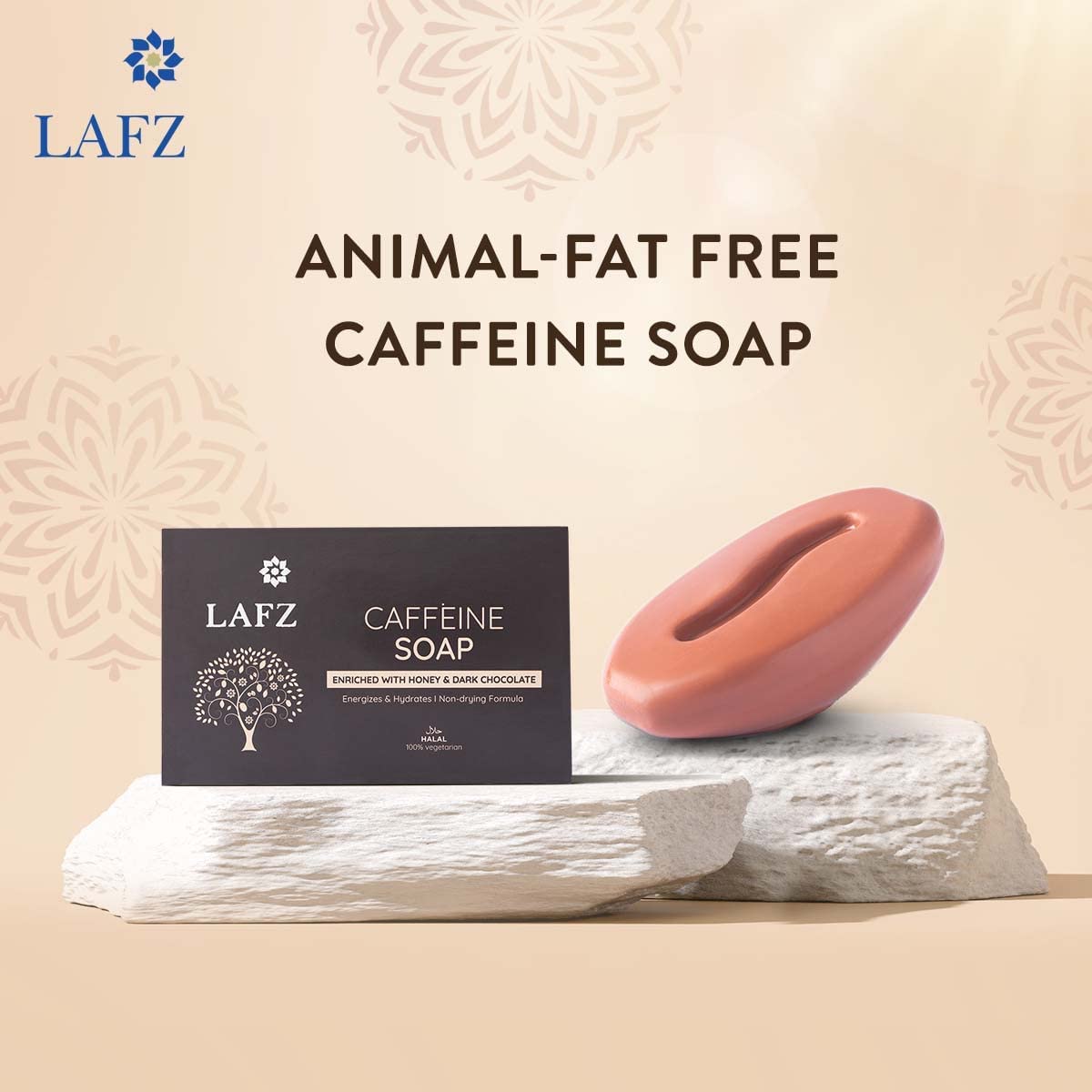 Lafz Caffeine Soap (100gm) - Pack of 03