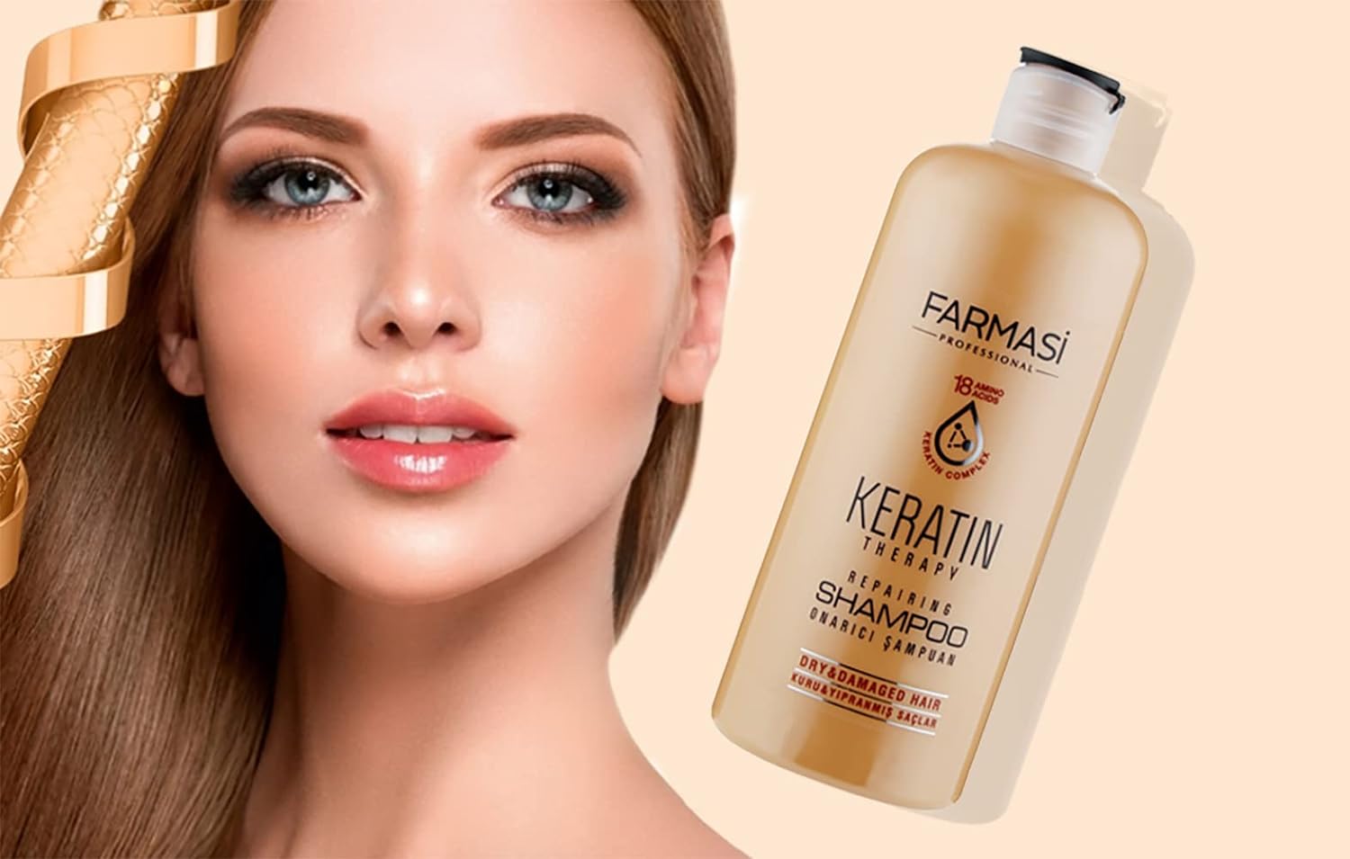 Farmasi Keratin Theraphy Repairing Shampoo for Dry and Damaged Hair (360ml)