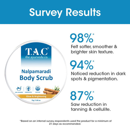 TAC - The Ayurveda Co. Nalpamaradi Body Scrub for Glow and Brightening (75gm)