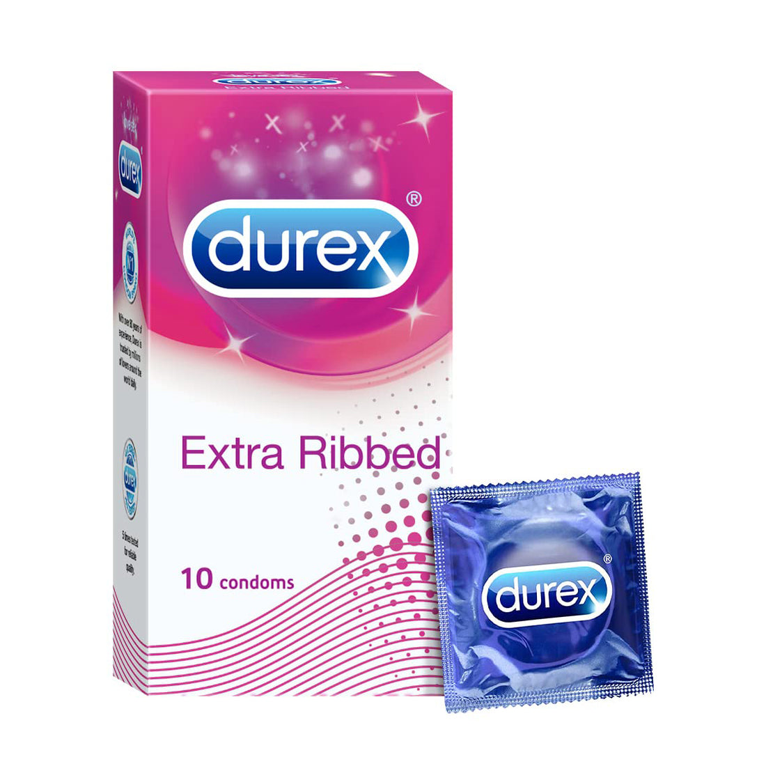 Durex Extra Ribbed Condoms 10pcs