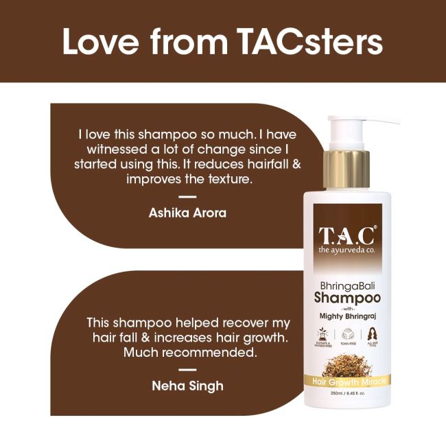 TAC- The Ayurveda Co. Bhringabali Shampoo, Oil &amp; Conditioner for Hair Growth