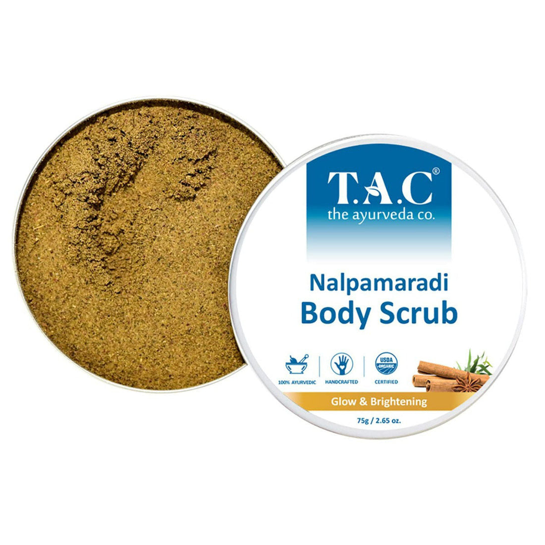 TAC - The Ayurveda Co. Nalpamaradi Body Scrub for Glow and Brightening (75gm)