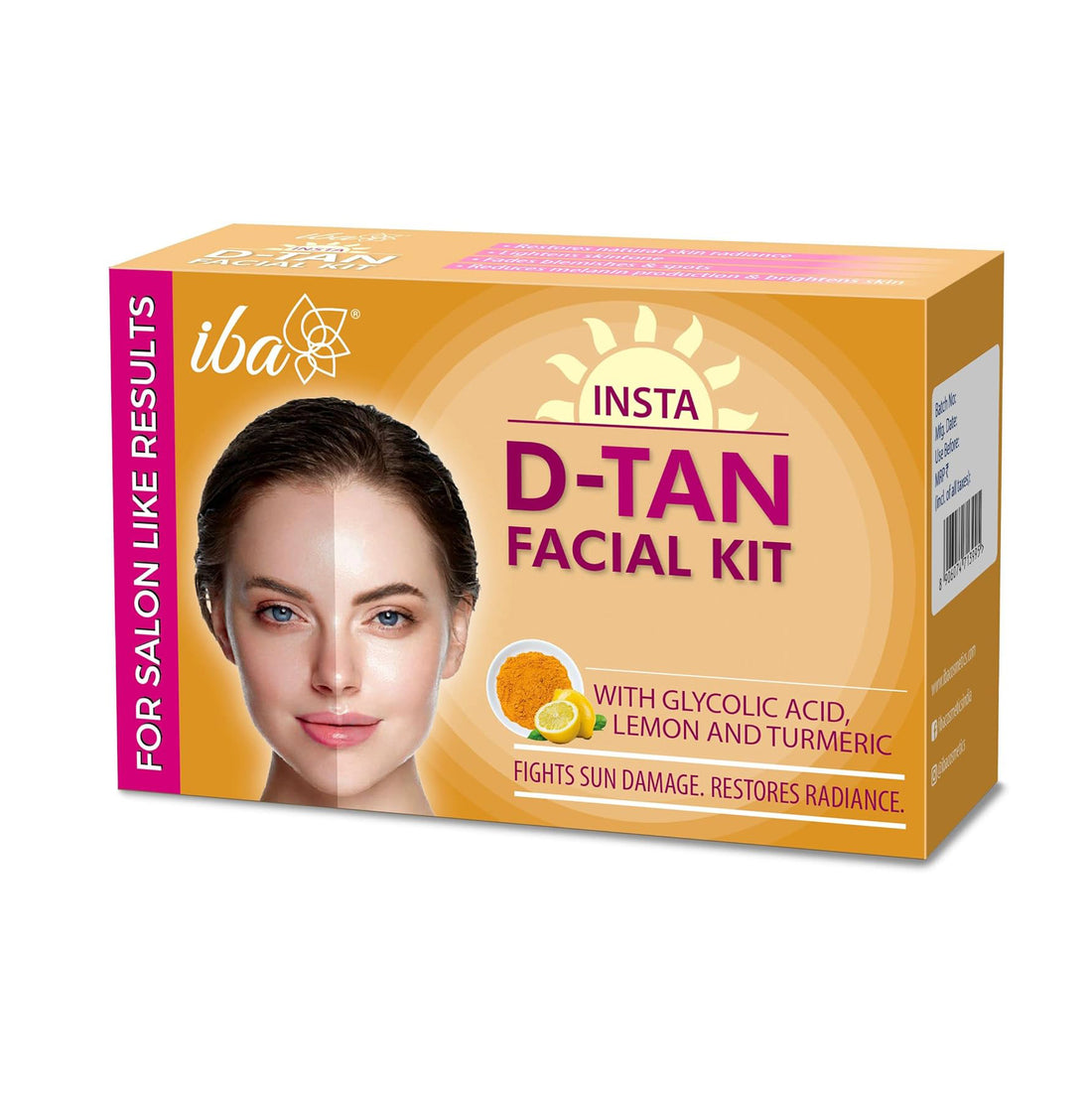Iba Insta D-Tan Facial Kit (6 Steps Single Use) - 60gm