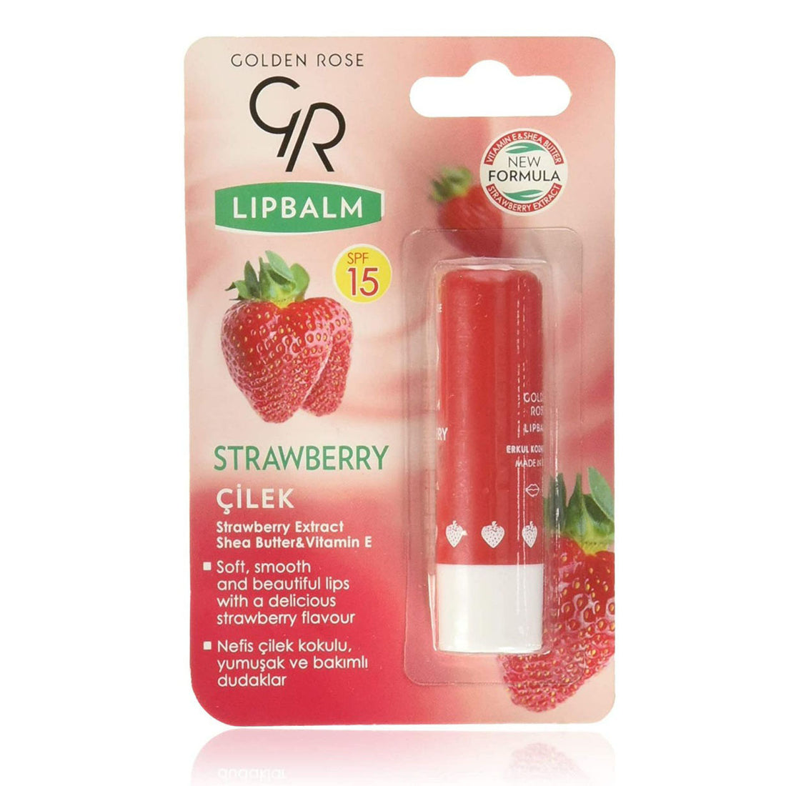 Golden Rose Lip Balm SPF-15 (4.6g) - Strawberry