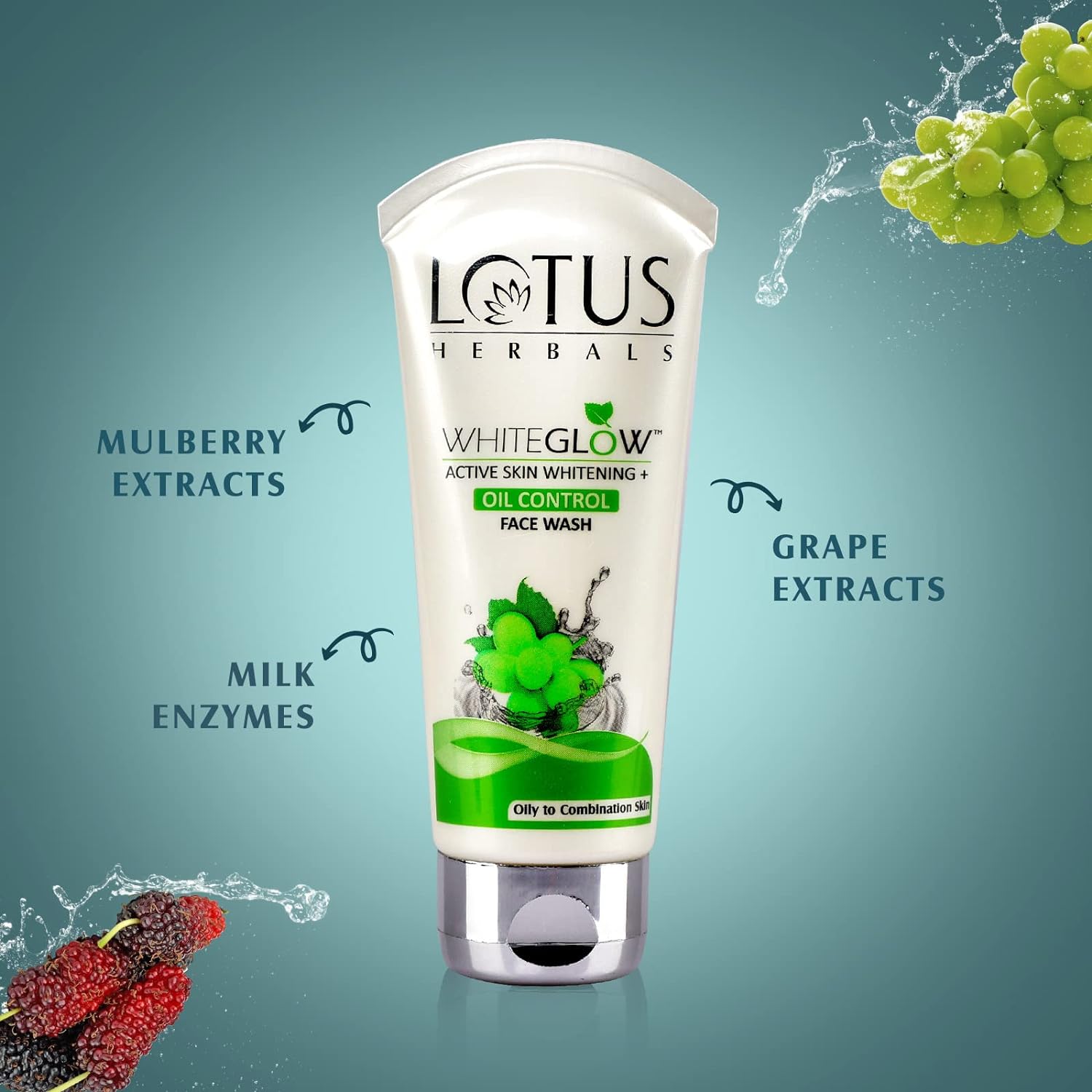 Lotus Herbals Whiteglow Active Skin Whitening + Oil Control FaceWash