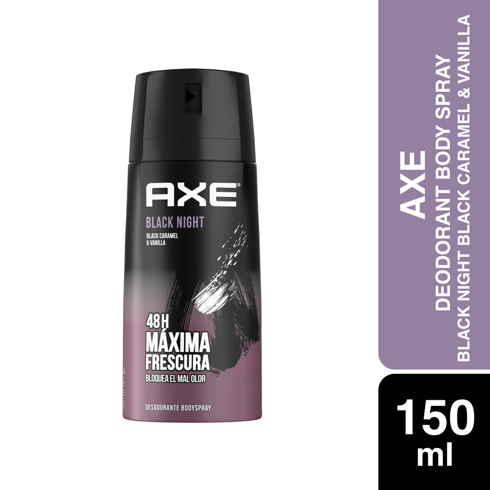 Axe Deodorant Body Spray Black Night Black Caramel &amp; Vanilla 150ml