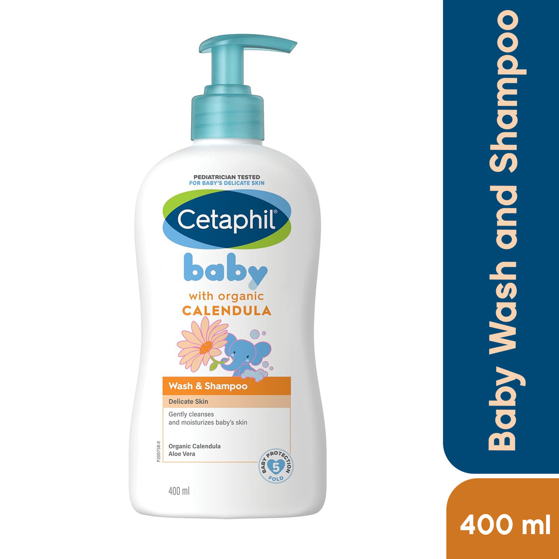 Cetaphil Baby Wash and Shampoo with Natural Calendula (400ml)