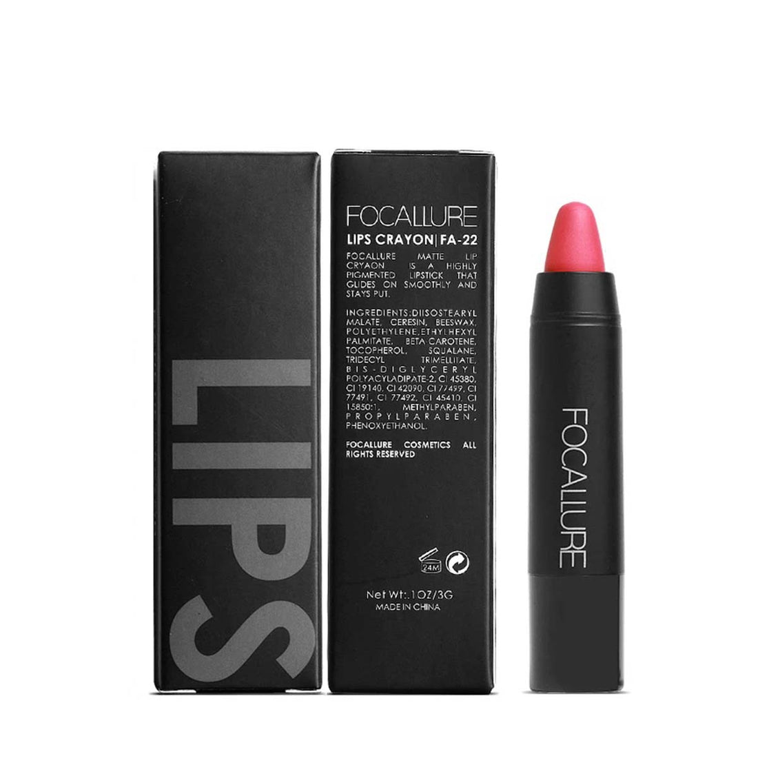 FA 22 - Focallure Matte Lips Crayon Lipstick (6gm)