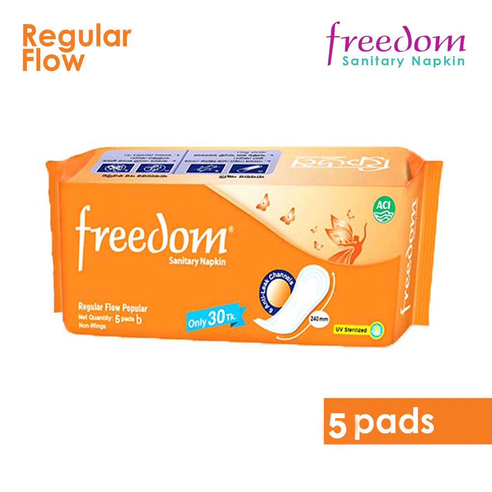 Freedom Sanitary Napkin - Regular Flow Popular