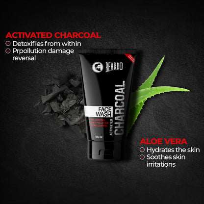 Beardo Activated Charcoal Face Wash (100ml)
