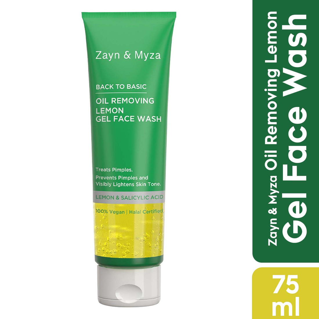 Zayn &amp; Myza Oil Removing Lemon Gel Face Wash - 75ml (Pack of 02)