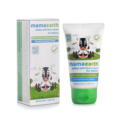 Mamaearth Milky Soft Face Cream With Murumuru Butter for Babies (60ml)