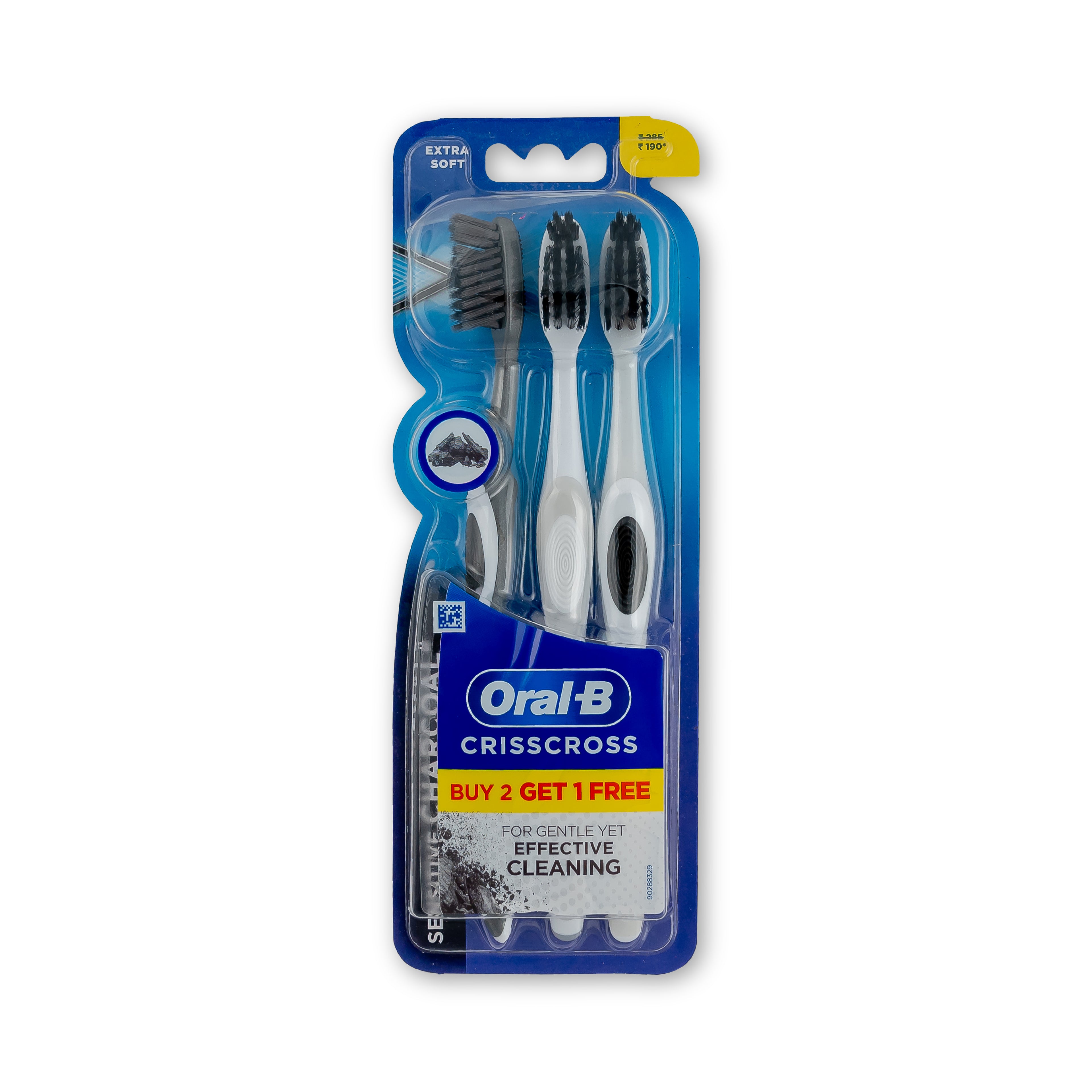 Oral-B Ultrathin Charcoal Sensitive Toothbrush (Buy 2 Get 1 Free)