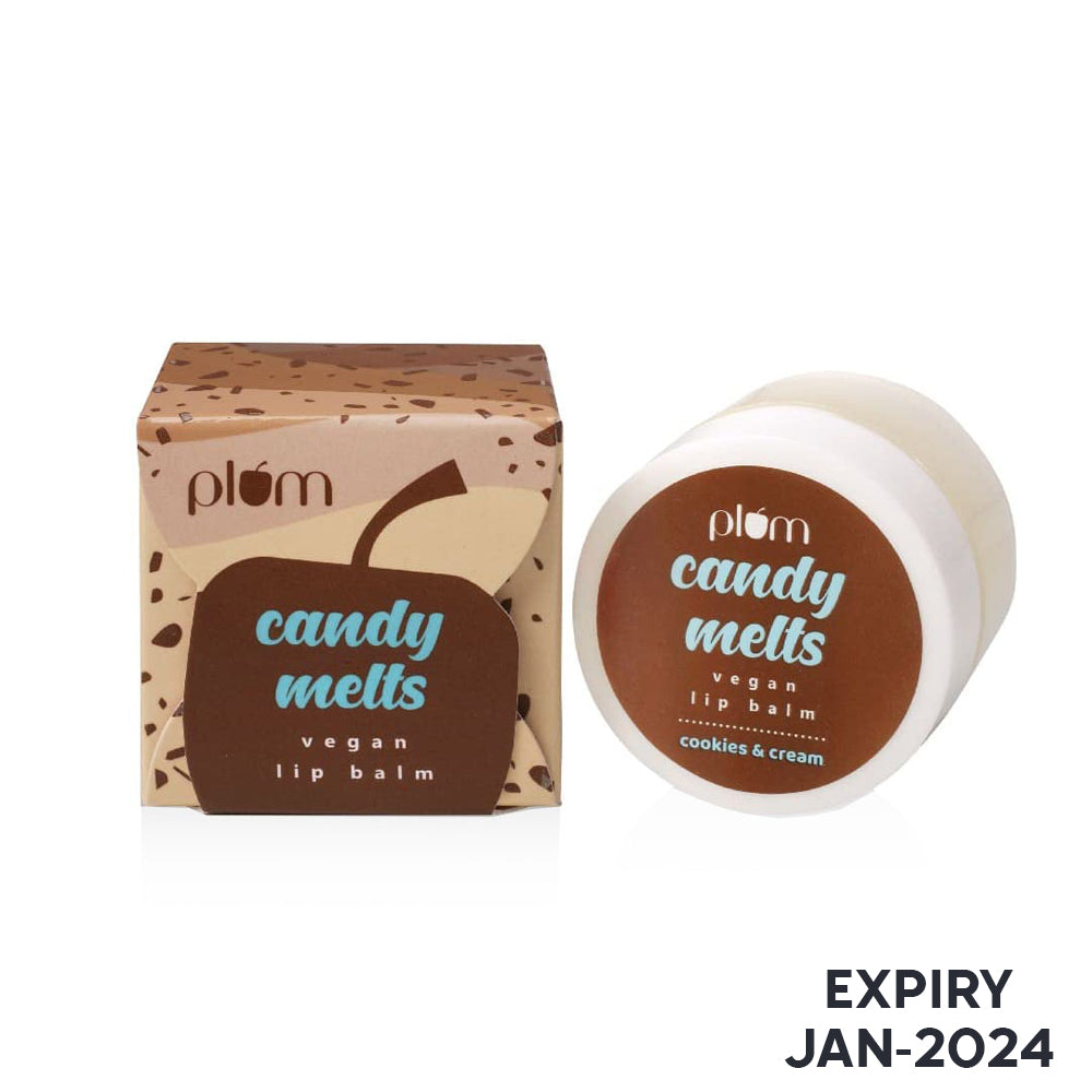 Plum Candy Melts Vegan Lip Balm (12gm) - Cookies and Cream
