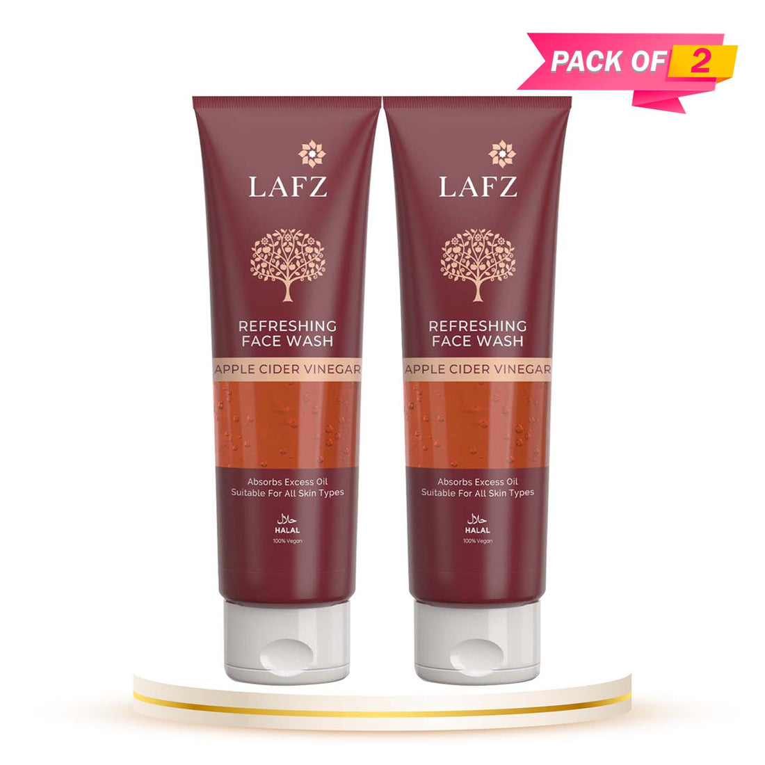 Lafz Apple Cider Vinegar Face Wash (75ml) - Tube (Pack of 2)