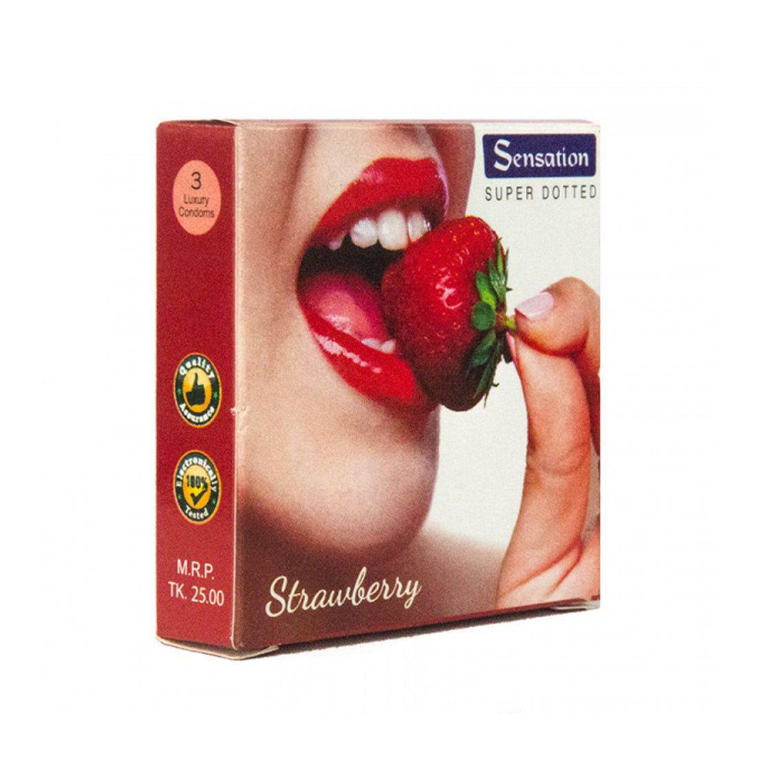 Sensation SD Strawberry Flavored Condom 3 piece