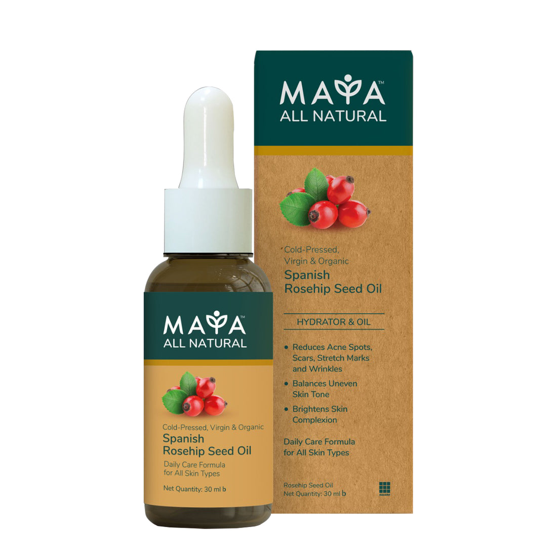 Maya All Natural Spanish Rosehip Seed Oil (30ml)